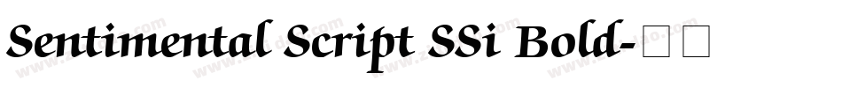 Sentimental Script SSi Bold字体转换